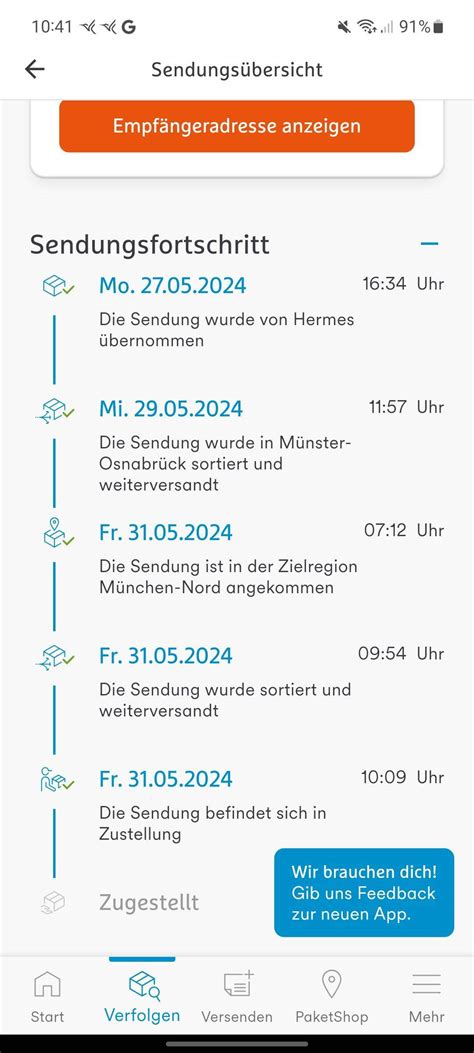 uhrzeit hermes zustellung|Hermes sendung zustellung ab wann.